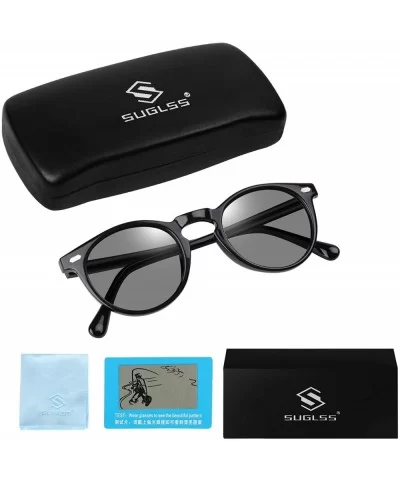 Photochromic Polarized Sunglasses Men Women Anti Glare Driving Eyewear Glasses - Black - CF18YSXU6EA $28.95 Sport