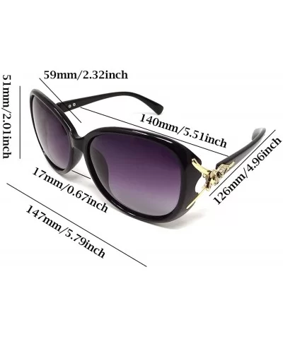 Classic Stylish Oversized Sunglasses HD Polarized Sunglasses for Women - 100% UV400 Protection - Black - CM18TIGRM5T $12.38 O...