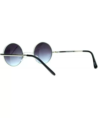 Extra Small Snug Color Gradient Retro Vintage Round Circle Lens Sunglasses - Silver Smoke - CL12N6K7Z6H $13.64 Round