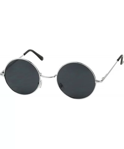 Classic Round Metal Sunglasses UV Protection John Lennon Style 60's Vintage Fashion Circle Hippy Shades - CR12O3W80FY $13.81 ...