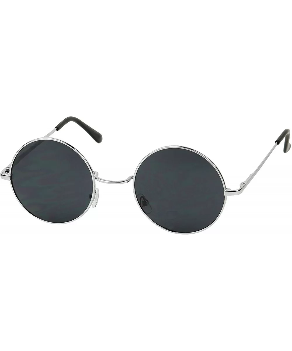 Classic Round Metal Sunglasses UV Protection John Lennon Style 60's Vintage Fashion Circle Hippy Shades - CR12O3W80FY $13.81 ...