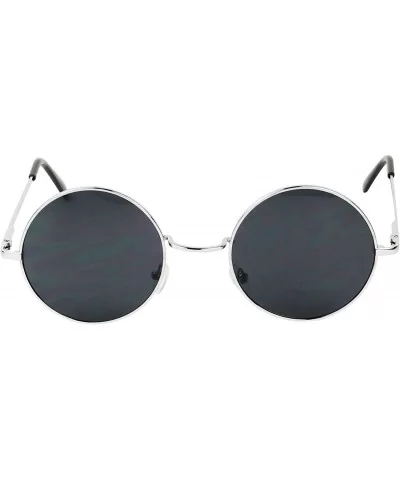 Classic Round Metal Sunglasses UV Protection John Lennon Style 60's Vintage Fashion Circle Hippy Shades - CR12O3W80FY $13.81 ...