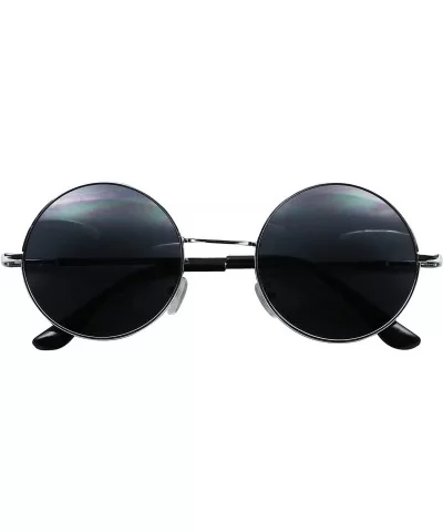 Classic Round Metal Sunglasses UV Protection John Lennon Style 60's Vintage Fashion Circle Hippy Shades - CR12O3W80FY $13.81 ...