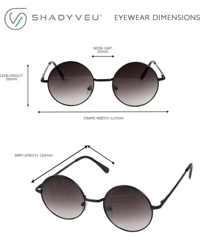 Classic Round Metal Sunglasses UV Protection John Lennon Style 60's Vintage Fashion Circle Hippy Shades - CR12O3W80FY $13.81 ...