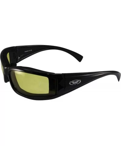 Eyewear 24 Stray Cat Series with Gloss Black Frames - Yellow Tint to Smoke Lens - CI11O6X96UT $37.94 Sport