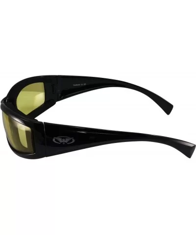 Eyewear 24 Stray Cat Series with Gloss Black Frames - Yellow Tint to Smoke Lens - CI11O6X96UT $37.94 Sport