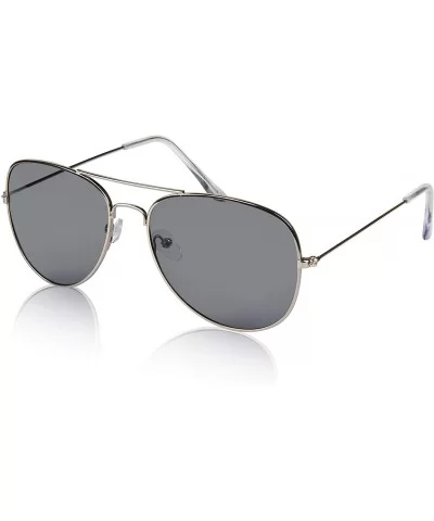 Aviator Sunglasses Colored Tinted Lens Glasses Metal UV400 Protection - 2 Pack Pink/Grey - CI18QZLCR7X $22.39 Square