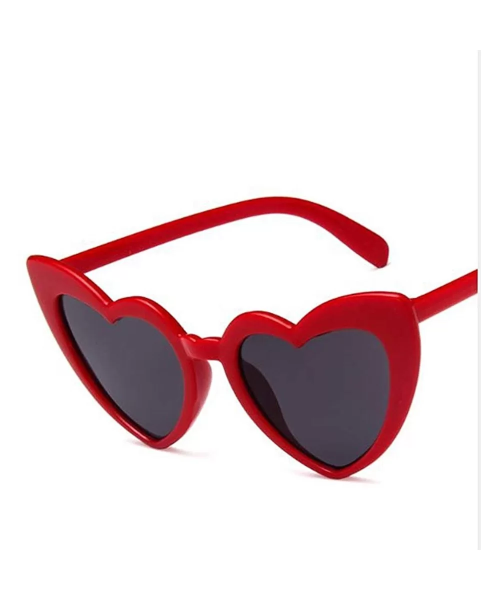 Heart Shape Sunglasses - Classic - Vintage - Colorful - Red - C018R5G00K6 $13.79 Rectangular