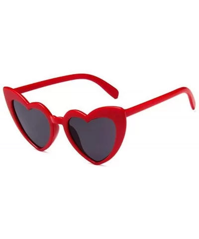 Heart Shape Sunglasses - Classic - Vintage - Colorful - Red - C018R5G00K6 $13.79 Rectangular