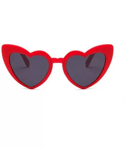 Heart Shape Sunglasses - Classic - Vintage - Colorful - Red - C018R5G00K6 $13.79 Rectangular