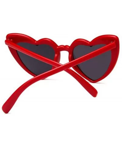 Heart Shape Sunglasses - Classic - Vintage - Colorful - Red - C018R5G00K6 $13.79 Rectangular