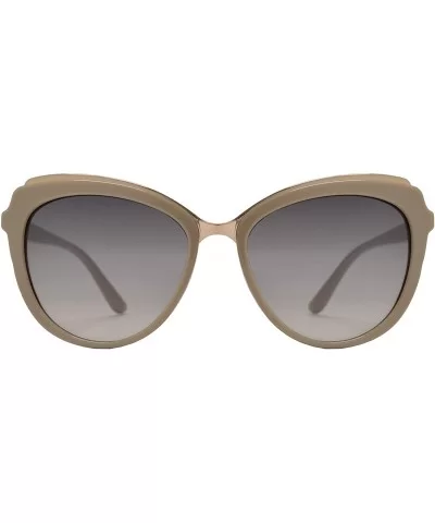 Fashion Eyelink - Round Oval Cateye Sunglasses for Women - UV Protection - Taupe + Light Gradient - CE18DWE63DL $19.01 Oversized