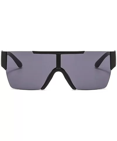 Men Women Oversized Visor Sunglasses Futuristic Rimless Mirror Sunglasses Unisex Gift - C1 - CB196U8CCNT $22.78 Rimless