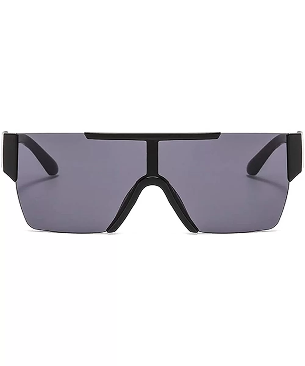 Men Women Oversized Visor Sunglasses Futuristic Rimless Mirror Sunglasses Unisex Gift - C1 - CB196U8CCNT $22.78 Rimless