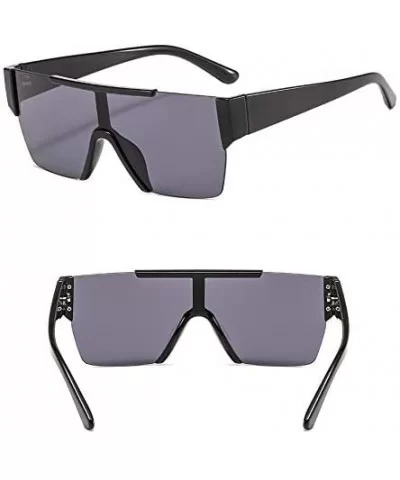 Men Women Oversized Visor Sunglasses Futuristic Rimless Mirror Sunglasses Unisex Gift - C1 - CB196U8CCNT $22.78 Rimless