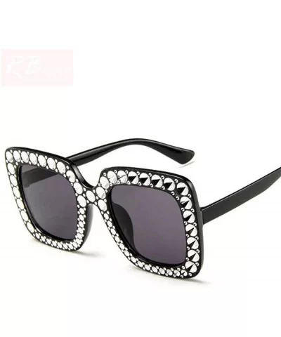 2019 Sunglasses Women Square Large Frame Classic Vintage Outdoor T Black Gray - Black Yellow - CQ18Y4RRIQS $10.99 Square