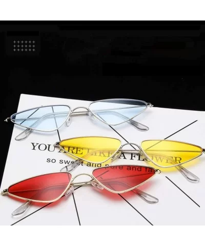 2020 Pink Women Cat Eye Sunglasses Cute Sexy Er Summer Retro Small Frame Black Red Cateye Sun Glasses - C1198AK3TDM $47.90 Ca...