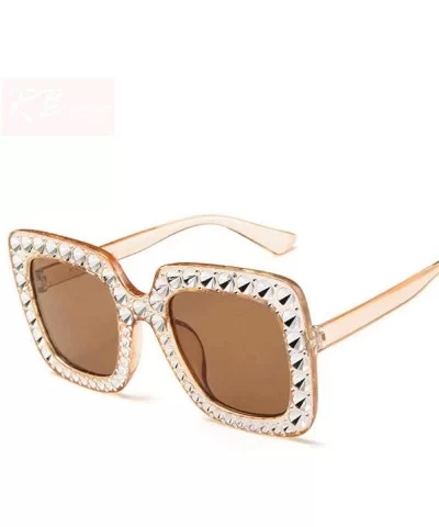 2019 Sunglasses Women Square Large Frame Classic Vintage Outdoor T Black Gray - Black Yellow - CQ18Y4RRIQS $10.99 Square