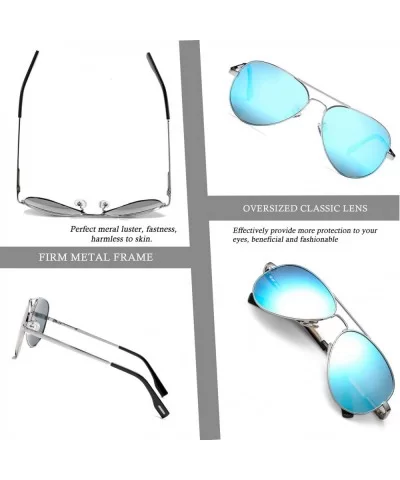 Polarized Aviator Sunglasses for Men Women- Lightweight Metal Frame Sun Glasses UV400 Protection - C419DL95OCN $34.47 Round