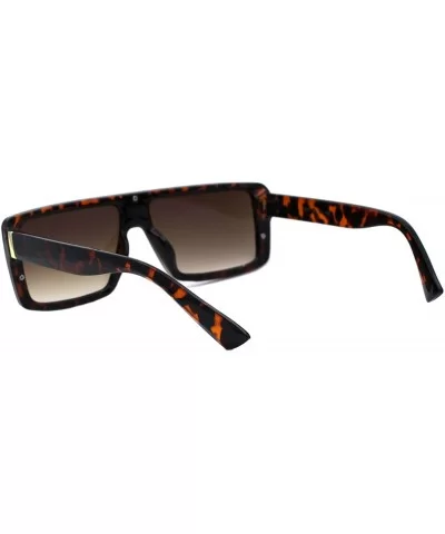 Flat Top Rectangular Sunglasses Unisex Fashion Mob Designer Style Shades UV 400 - Tortoise (Brown) - C1197QE6CYZ $17.82 Recta...