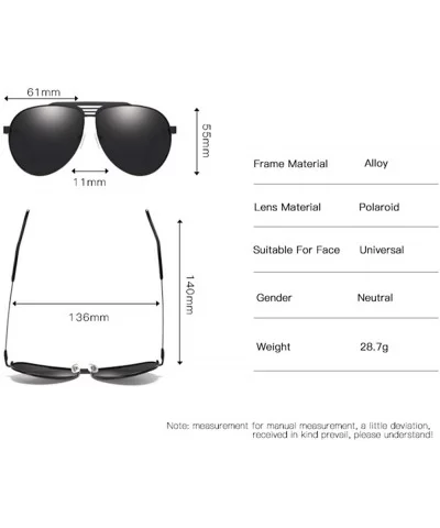 HD Vintage Classic Polarized Sunglasses for Men Women Navigator Rectangular Designer Style - C - CE197AZSOD2 $24.19 Sport