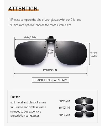 Polarized Clip On Sunglasses Over Prescription Glasses for Men Women Shades for Glasses - 1pcs Grey-day Use - CK18QL3Z88Y $15...