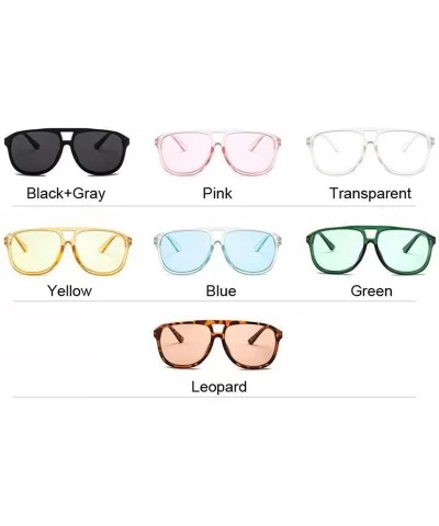 Vintage Oversized Square Sunglasses Women Er Retro Sunglass Rectangle Sun Glasses Female Candy Color Eyewears - CP199CQ4LOD $...