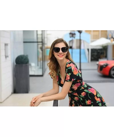 Cateye Women Sunglasses Polarized UV Protection Driving Sun Glasses for Fishing Riding Outdoors - Grey Lens - CV18EO788IM $20...