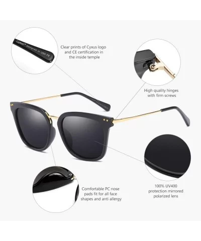 Cateye Women Sunglasses Polarized UV Protection Driving Sun Glasses for Fishing Riding Outdoors - Grey Lens - CV18EO788IM $20...