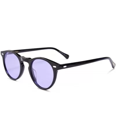 Vintage Round Sunglasses For Men Polarized Circle Frame For Women UV400 Large Eyeglasses - CL197XZ8I67 $57.65 Round