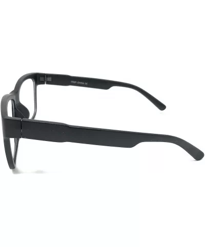 Nerd Glasses Classic Fashion Frame Clear Lens Square Round Rectangle - Black Matte Compact Rectangle- Clear - CR18ZE375OA $11...