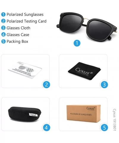 Cateye Women Sunglasses Polarized UV Protection Driving Sun Glasses for Fishing Riding Outdoors - Grey Lens - CV18EO788IM $20...