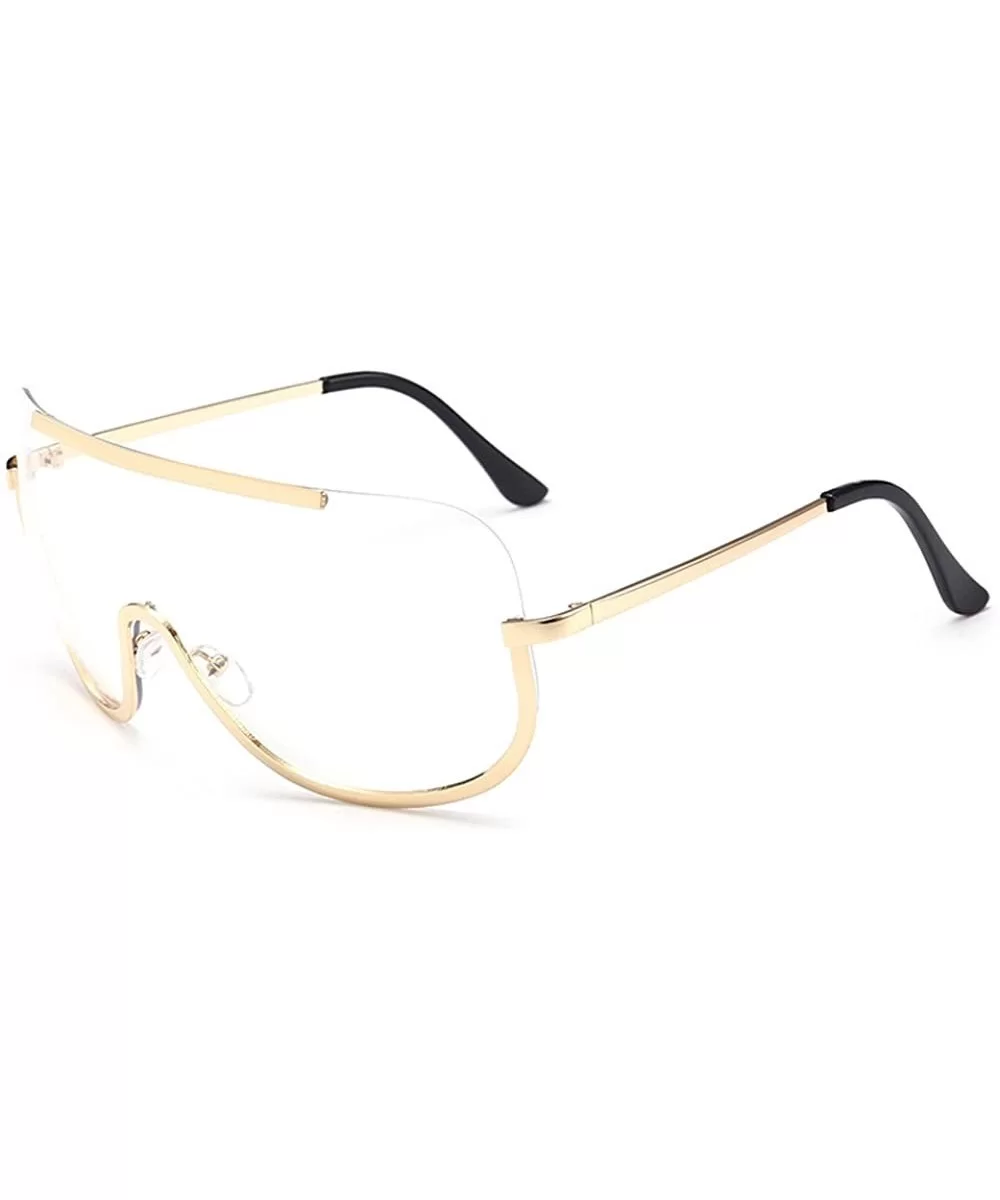 Sunglasses JOYFEEL Eyeglasses Oversized Protection - Clear - CE18Q6R9T63 $14.11 Oversized