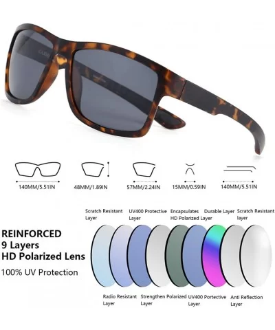 Polarized Sunglasses Rectangular Tortoise - C618R5W5WNI $26.08 Sport