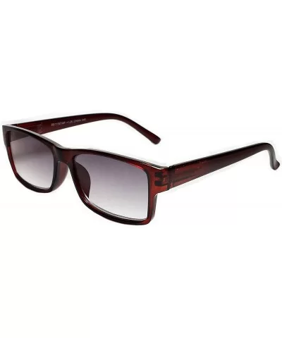 Tinted Lens Reading Sunglasses Man Woman Sun Reader - Brown - CA188N2LY4Z $11.42 Rectangular