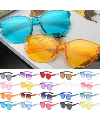 Fashion Jelly Design Style Sunglasses Classic Retro Sunglasses Resin Lens Sunglasses Ladies Shades - Unisex - CL199Y6H8GS $22...