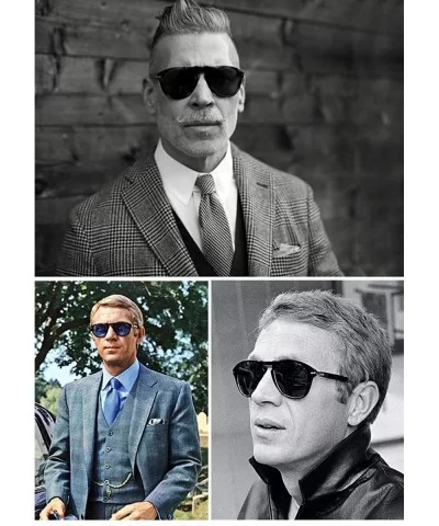 Retro oval Classic sunglasses for men and women 007 sunglasses oversized UV400 prection - 4 - CE194CMR0M6 $22.02 Oversized