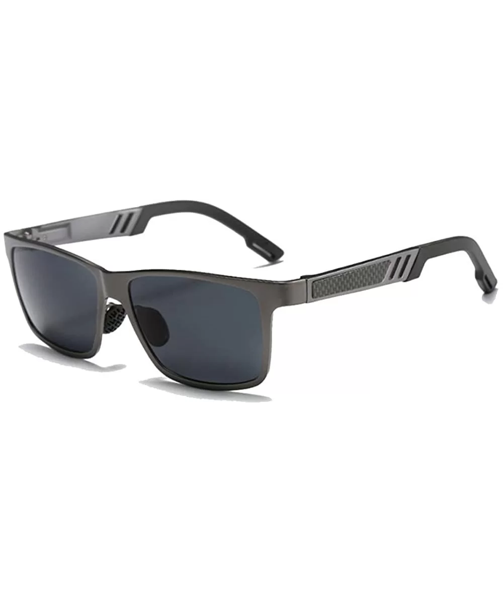 Polarized Sunglasses Mens Fashion Aluminum Magnesium Sun Glasses Driving Eyewear - Gun/Black - C2185N02OLG $13.95 Square