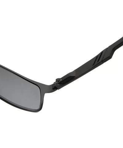 Polarized Sunglasses Mens Fashion Aluminum Magnesium Sun Glasses Driving Eyewear - Gun/Black - C2185N02OLG $13.95 Square