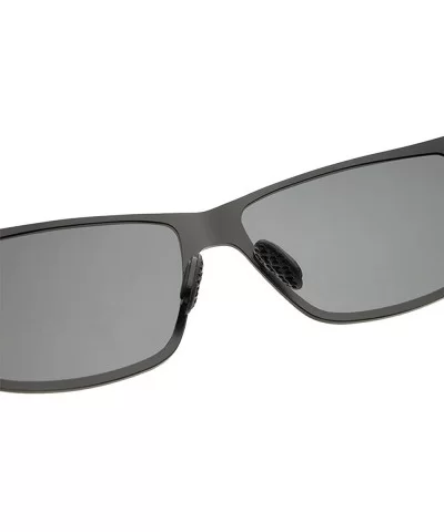 Polarized Sunglasses Mens Fashion Aluminum Magnesium Sun Glasses Driving Eyewear - Gun/Black - C2185N02OLG $13.95 Square