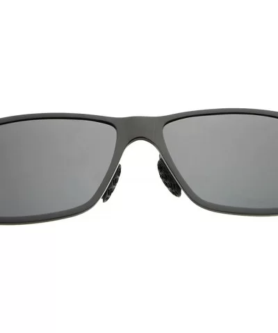 Polarized Sunglasses Mens Fashion Aluminum Magnesium Sun Glasses Driving Eyewear - Gun/Black - C2185N02OLG $13.95 Square