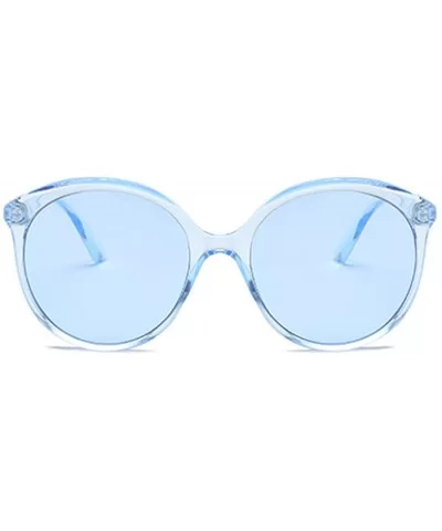 Female Big box Sunglasses Shade Glasses Men and women Sunglasses - Blue - CL18LLDZCXS $12.03 Sport