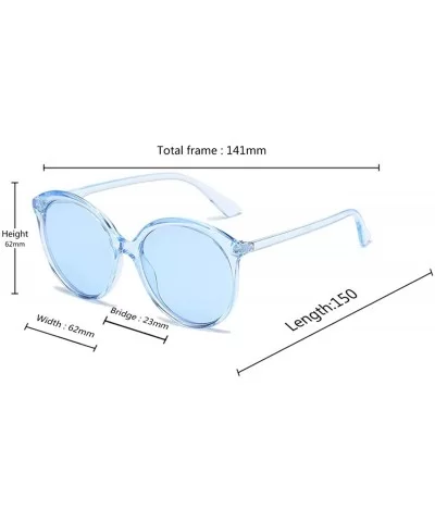 Female Big box Sunglasses Shade Glasses Men and women Sunglasses - Blue - CL18LLDZCXS $12.03 Sport