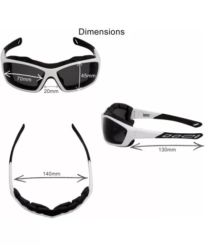 Motorcycle Riding Glasses Extreme Sports Wrap Sunglasses - White - C717Z685OLM $28.55 Wrap