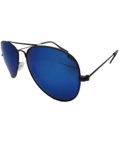 Aviator Sunglasses Polarized Color Mirror + Free Pouch Cv2162rplcv - 7. Black / Blue Mirror - C3125Y0NZ8B $23.17 Aviator