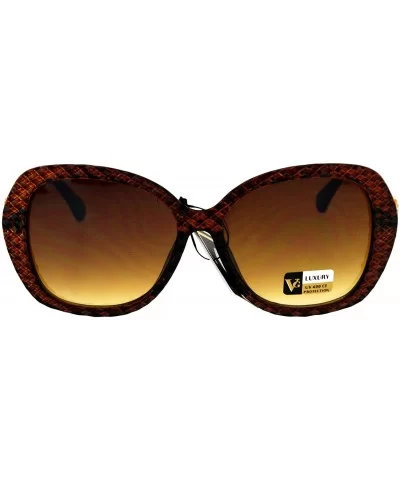 Womens Bling Rhinestone Rock Candy Glitter Butterfly Sunglasses - Brown - CM17WU3O3L9 $17.29 Butterfly