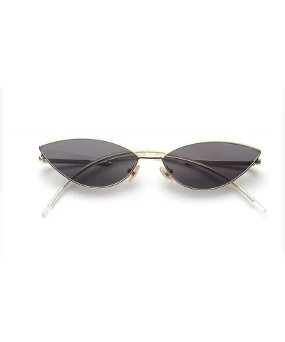 Fashion Designer Sunglasses Retro Small Petals Shape Arc Temple Design B2298 - Smoke - CK18C03EN39 $18.34 Round