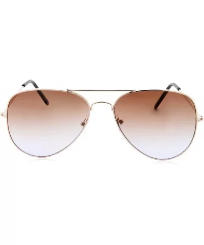 Retro Classic Aviators Colorful Gradient Sunglasses - Brown Blue - C918M67332R $13.85 Aviator