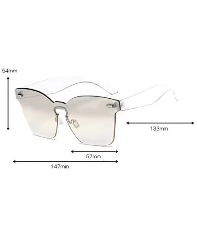 Sunglasses Women Summer Rimless Square Shades Sun Glasses Eyewear Sunshines Luxury Sunglasses - C2 - CI18Y6I0XRA $36.51 Recta...