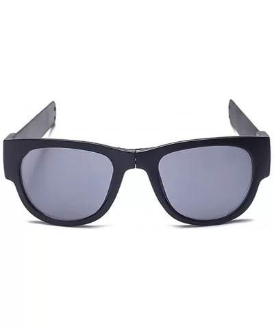 Unisex Wrist Slapping Foldable Sunglasses Unique For The Active Lifestly Lens 52mm - Black/Black - C712LG0GDWX $15.01 Square